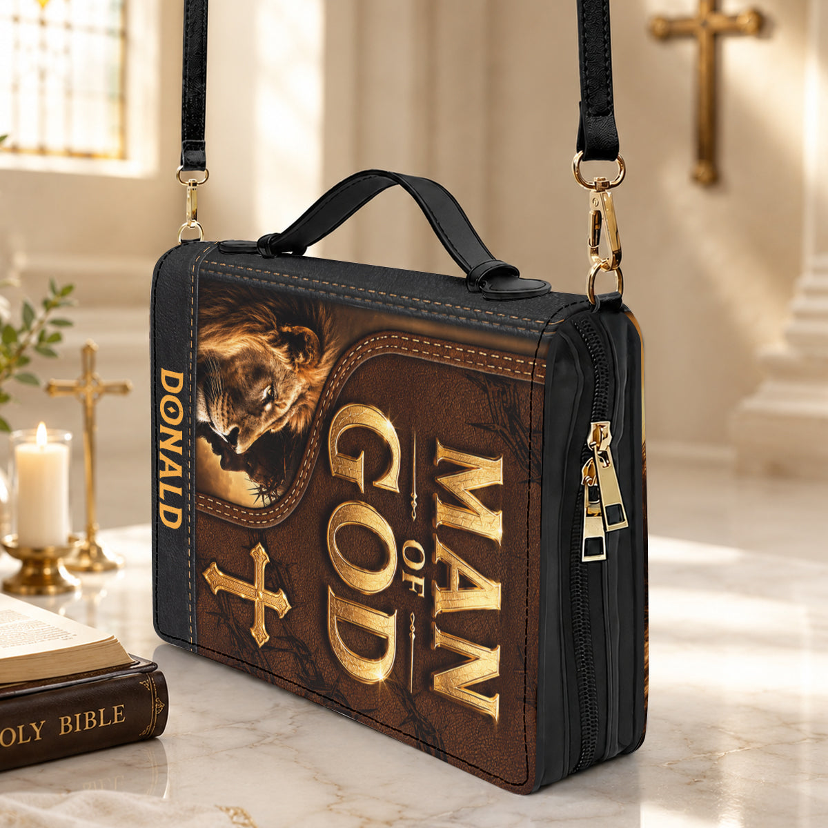 Man Of God, Gift For Men | Personalized Bible Cover 