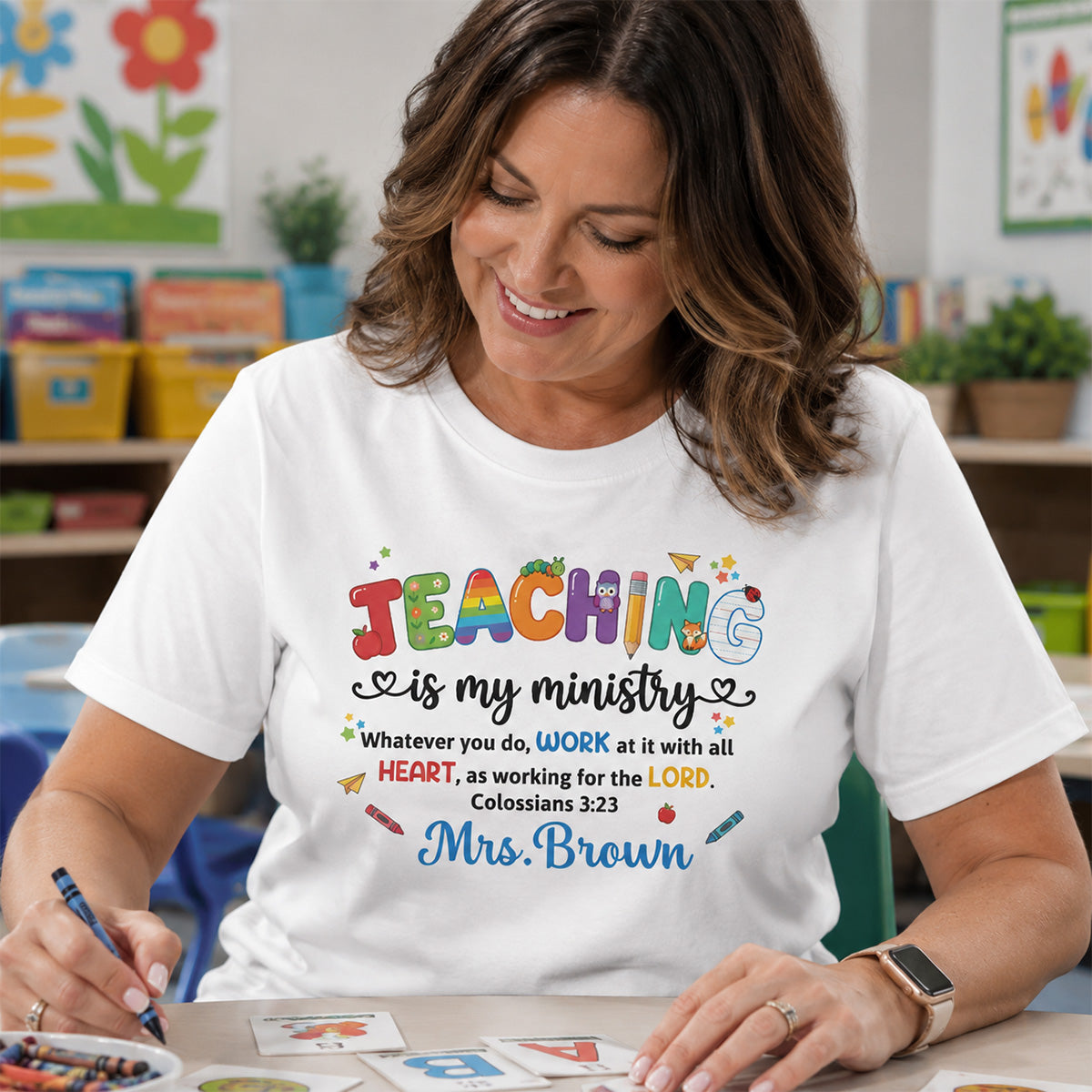 Teaching Is My Ministry, Christian Gift For Teacher | Personalized 2D Unisex T-shirt