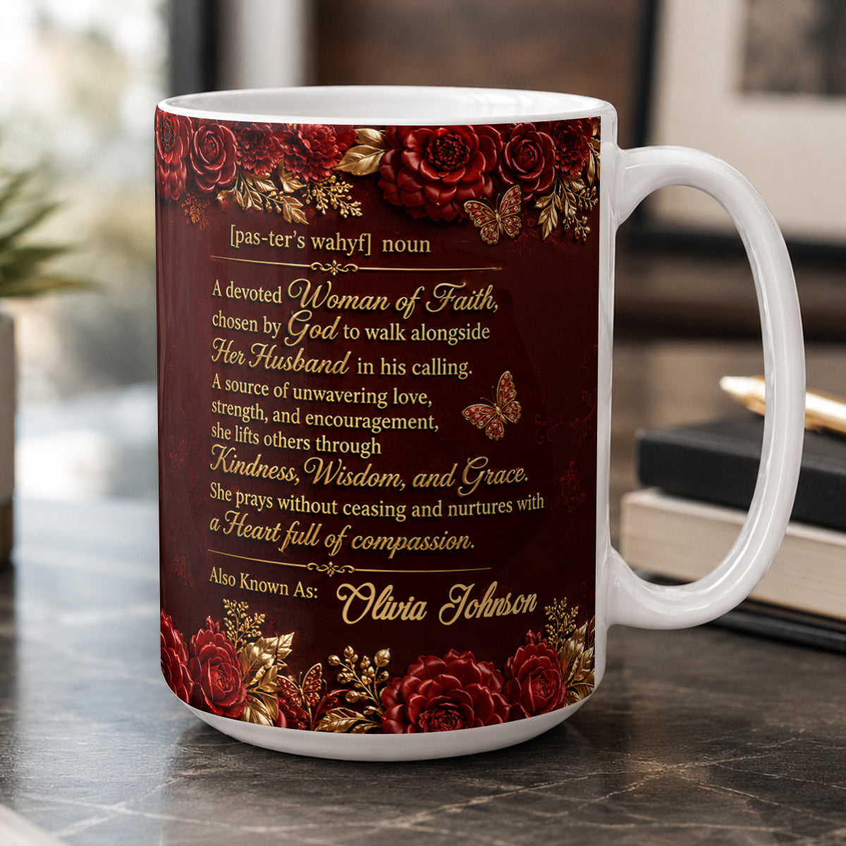 For Pastor’s Wife, Gift For Pastor's Wife | Personalized Ceramic Coffee Mug