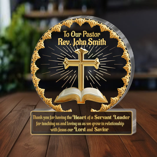 To Our Pastor, Gift For Pastor | Personalized Custom Shaped Squared Acrylic Plaque