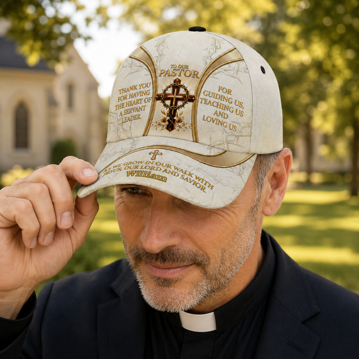 To Our Pastor For Having The Heart Of A Servant Leader, Pastor Appreciation Gift | Personalized Classic Cap