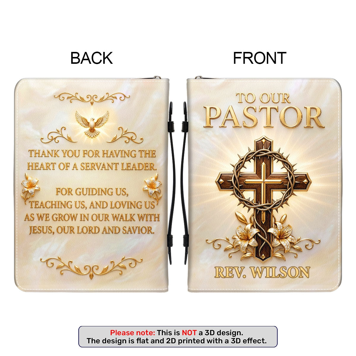 To Our Pastor For Having The Heart Of A Servant Leader | Personalized Bible Cover