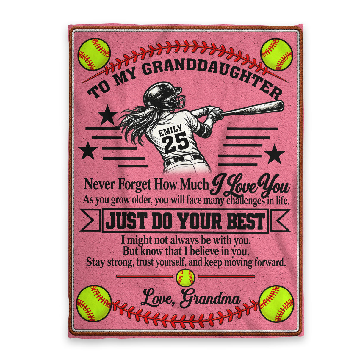 To My Granddaughter, Gift For Granddaughter | Personalized Fleece Blanket