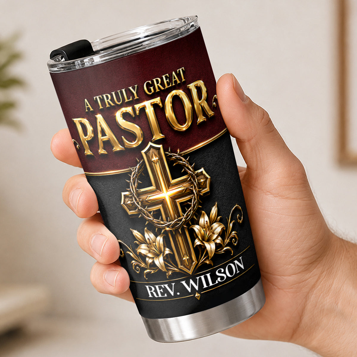 A Truly Great Pastor, Gift For Pastor | Personalized Stainless Steel Tumbler