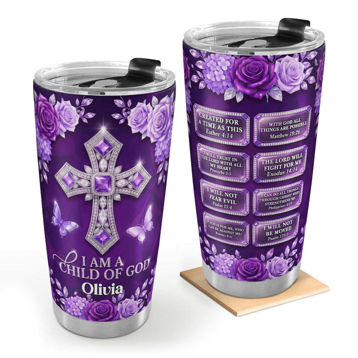 I Am A Child Of God, Christian Gift For Daughter | Personalized Stainless Steel Tumbler