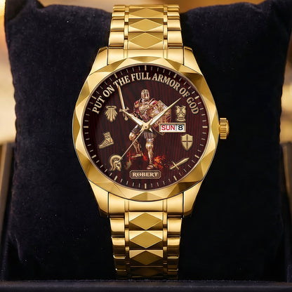Put On The Full Armor Of God | Personalized Men's Wrist Watch