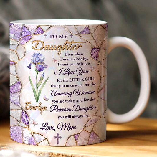 I Love You, Gift For Daughter & Granddaughter | Personalized Ceramic Coffee Mug