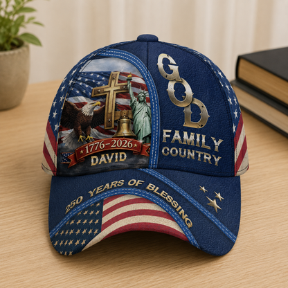 God Family Country, Patriotic Christian | Personalized Classic Cap