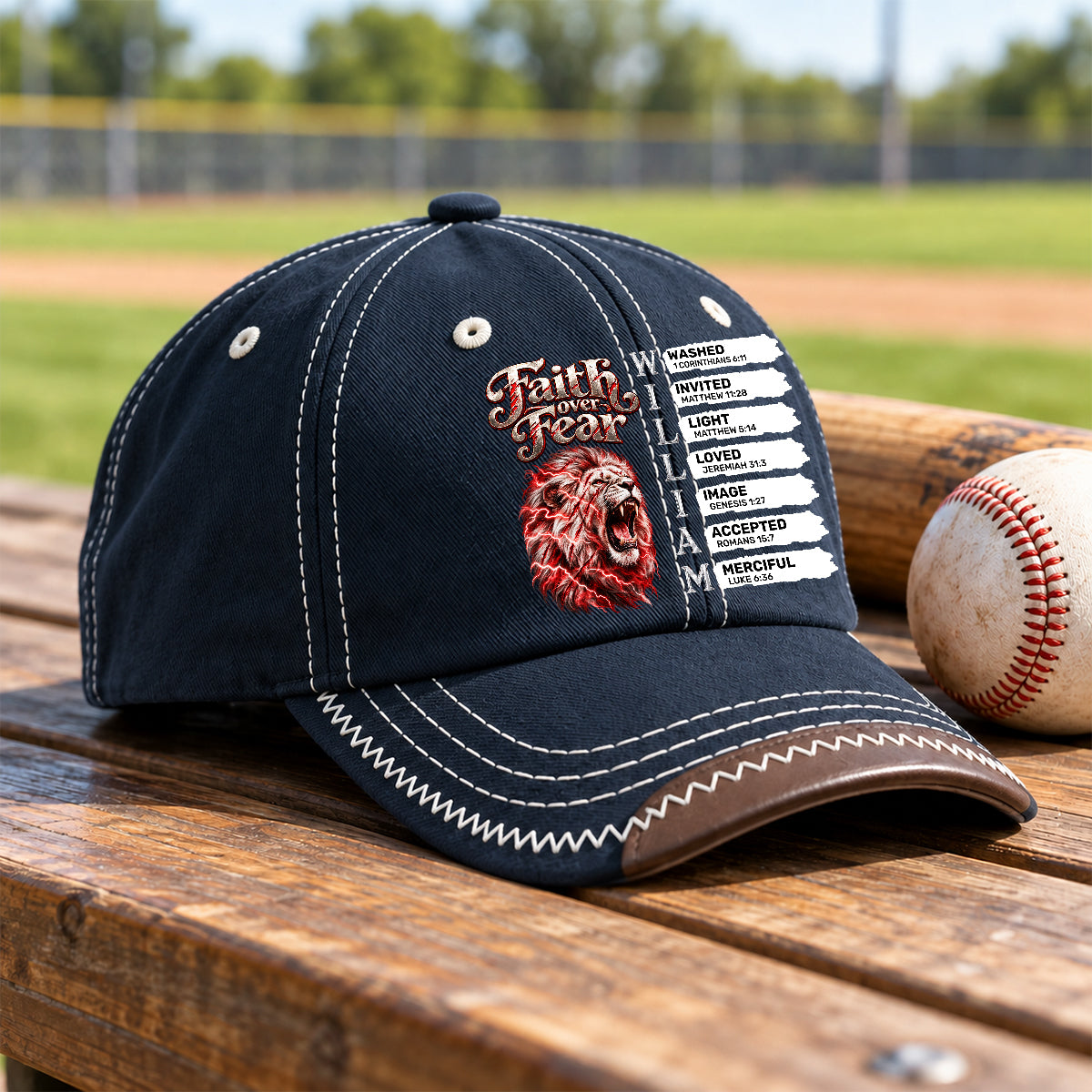 Faith Over Fear, Gift For Men | Personalized Vintage Soft Baseball Cap