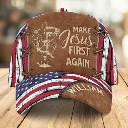 Make Jesus First Again | Personalized Classic Cap