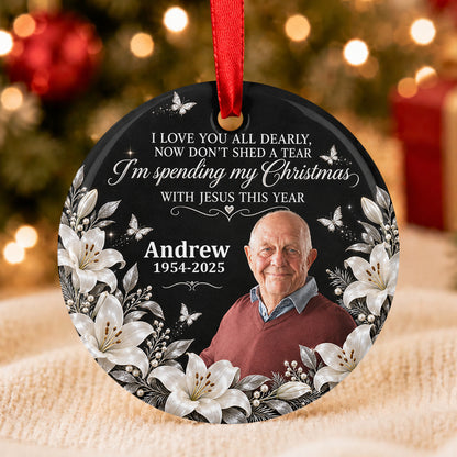 I Am Always With You, Gift For Family - Personalized Round Shaped Ceramic Ornament