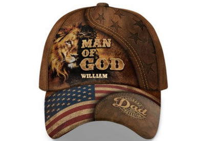 Man Of God Husband Dad Protector Hero | Personalized Classic Cap