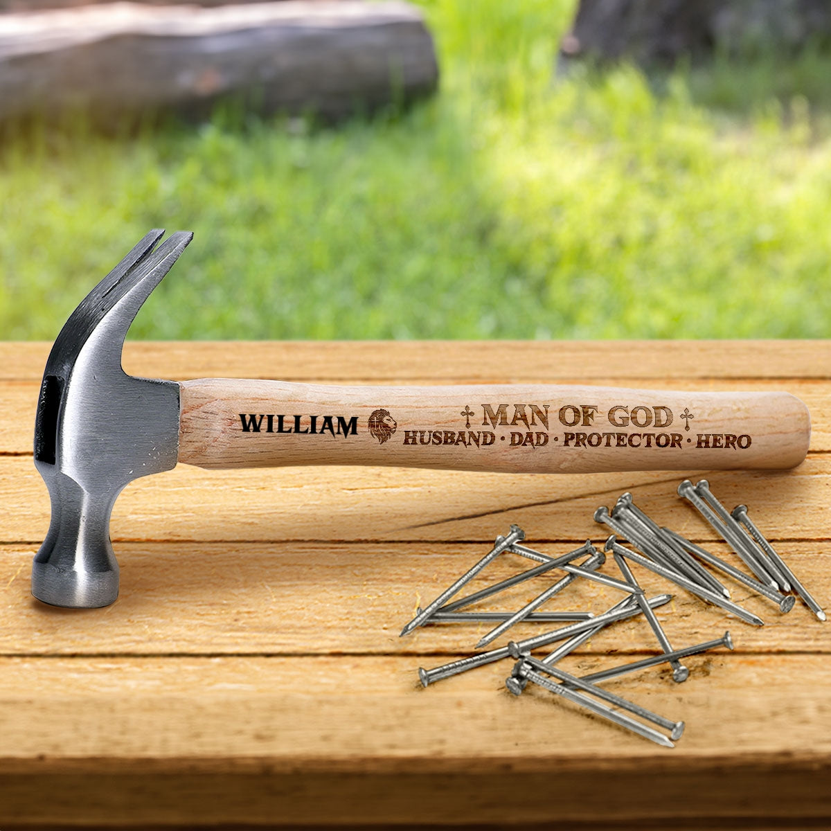 Man Of God - Personalized Wooden Hammer