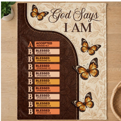 God Says, Gift For Loved One | Personalized Fleece Blanket