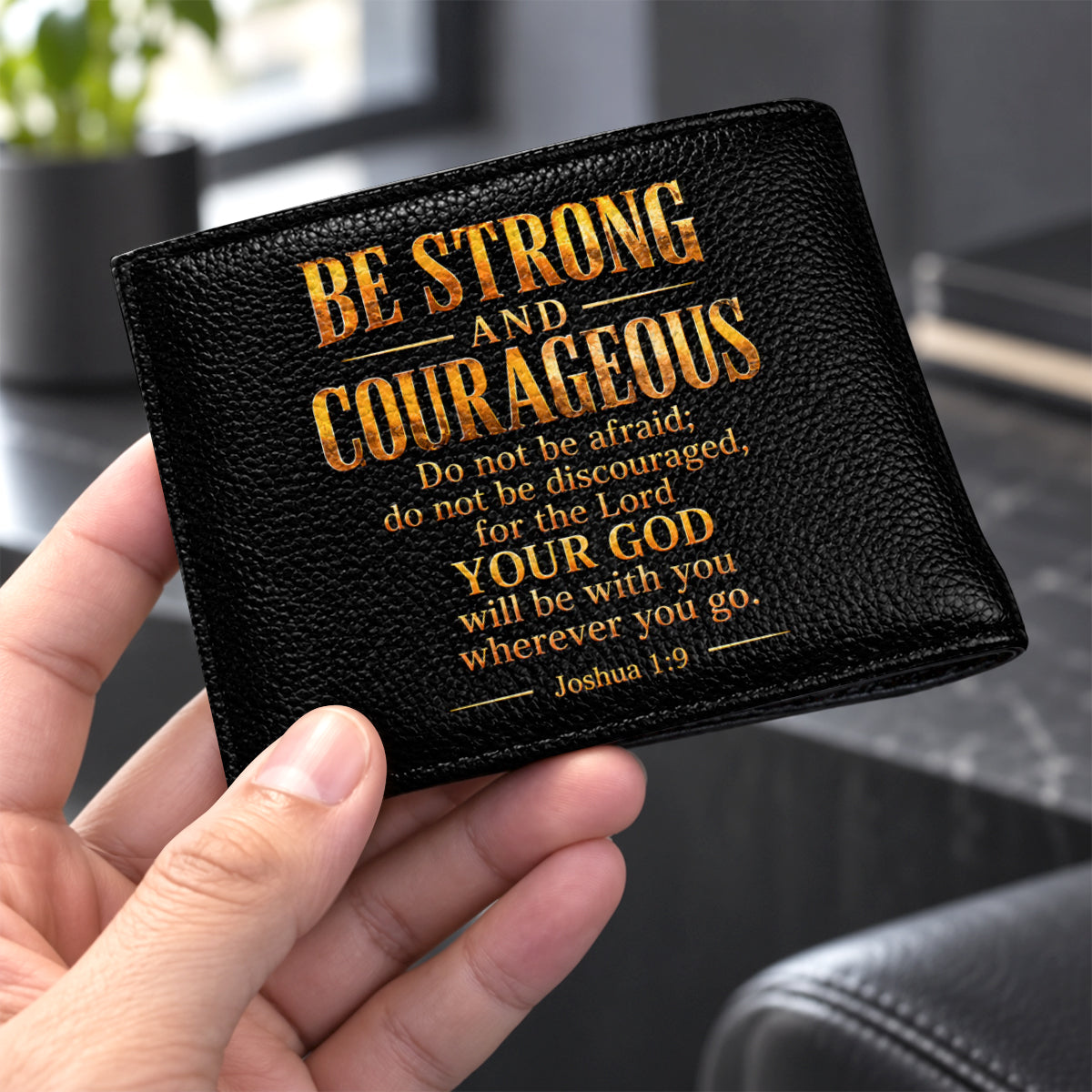Be Strong, Gift For Men | Personalized Folded Wallet For Men