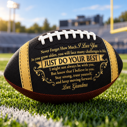 To My Grandson, Gift For Grandson | Personalized Football