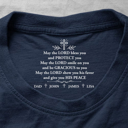 May The Lord Bless You , Gift For Christians | Personalized Shirt With Design Inner Neck