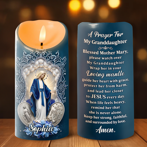 A Prayer For My Family - Personalized Flameless LED Candle