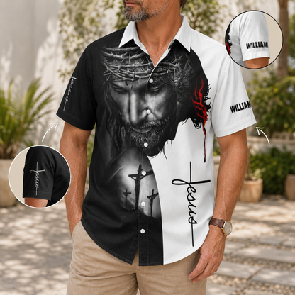 Faith Over Fear, Gift of Courage | Personalized Hawaiian Shirt