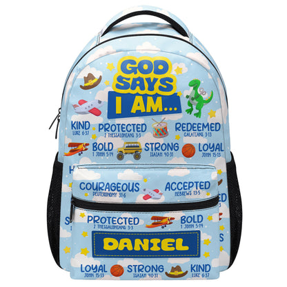 God Says I Am | Personalized Backpack