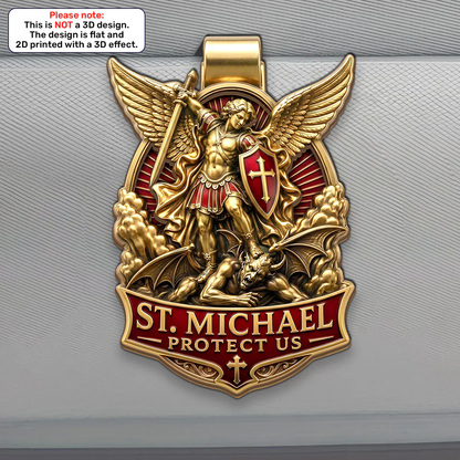 St. Michael, Defender Of The Faith, Patron Saint Gift | Car Visor Clip