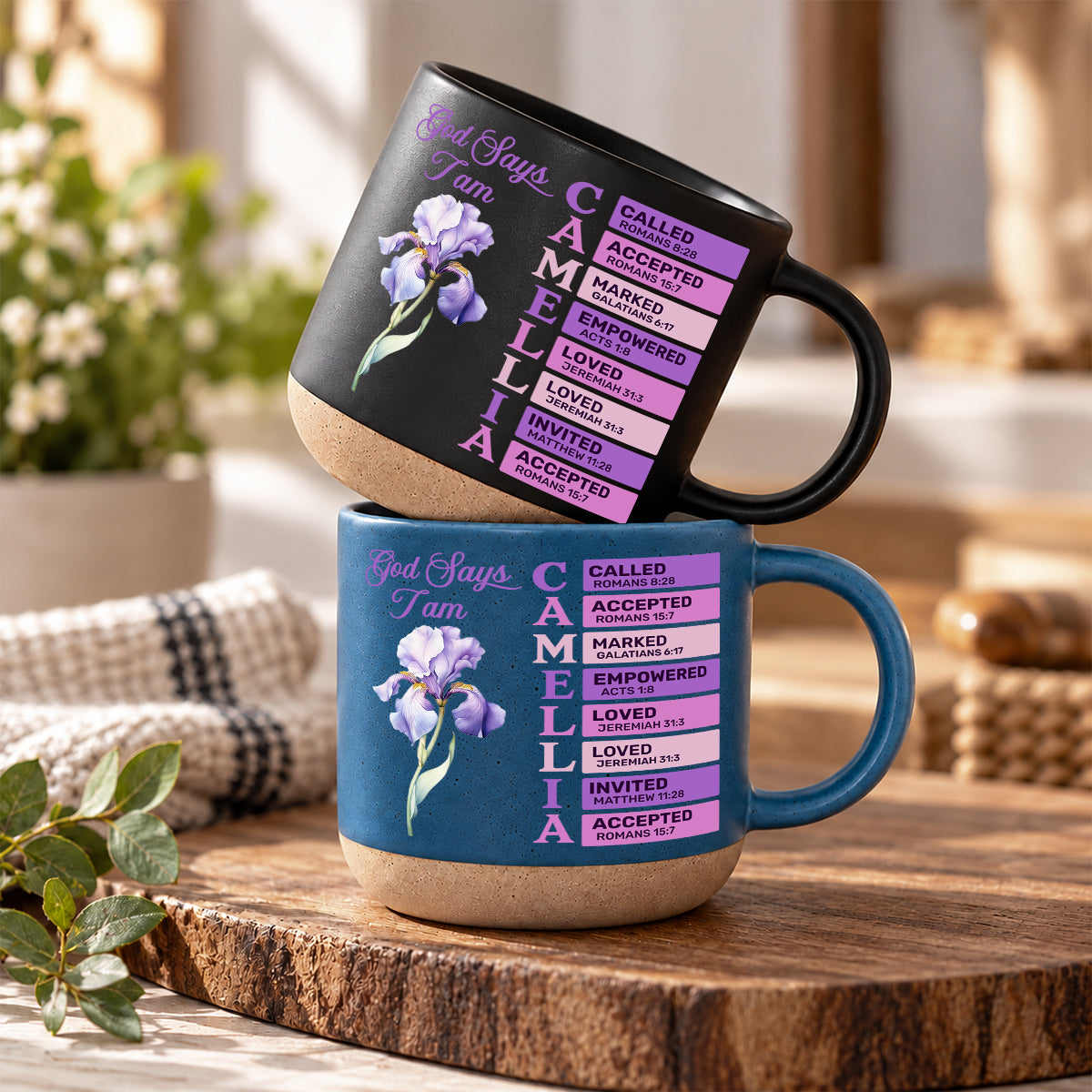 God Says I Am, Gift For Women | Personalized Pottery Mug