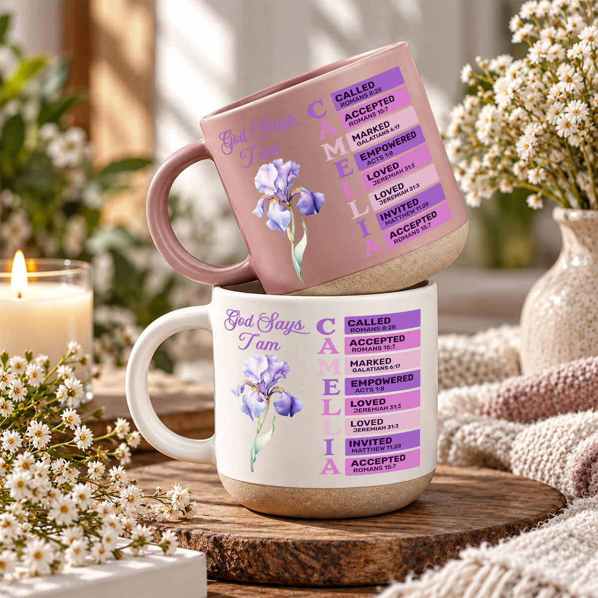 God Says I Am, Gift For Women | Personalized Pottery Mug