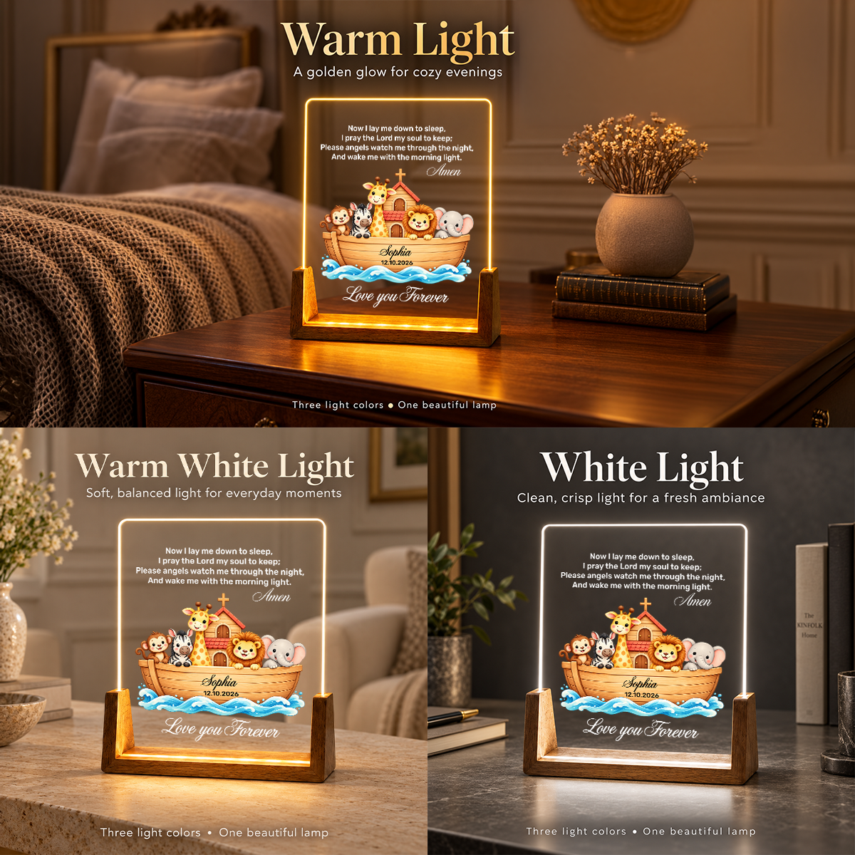 Now I Lay Me Down To Sleep, Gift For Grandkids | Personalized Night Light