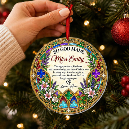 Christ's Love In Every Way, Gift For Teacher | Personalized Suncatcher Ornament