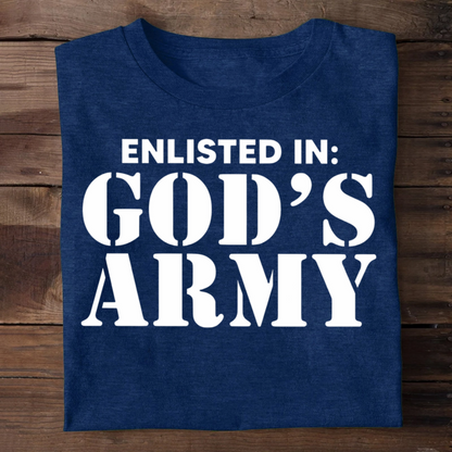 Enlisted In God's Army | 2D Unisex T-shirt