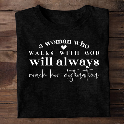 A Woman Who Walks With God | 2D Unisex T-shirt