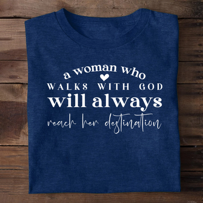 A Woman Who Walks With God | 2D Unisex T-shirt