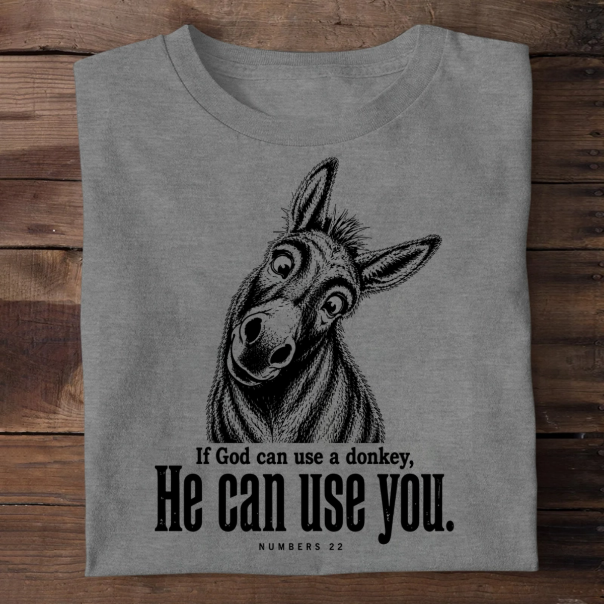 If God Can Use A Donkey Numbers 22, Christian Gift | 2D Unisex T-shirt