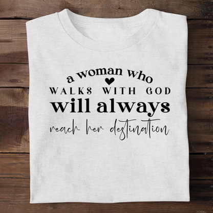 A Woman Who Walks With God | 2D Unisex T-shirt