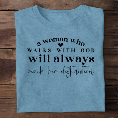 A Woman Who Walks With God | 2D Unisex T-shirt