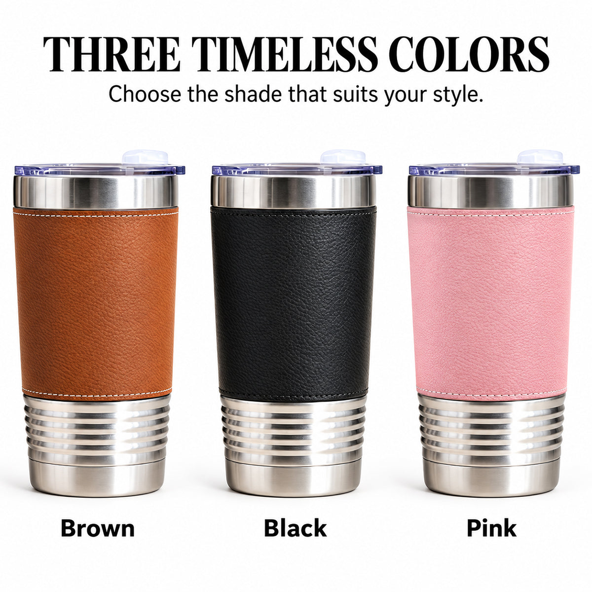 Man Of God, Gift For Him | Personalized 20oz Leather Wrapped Tumbler