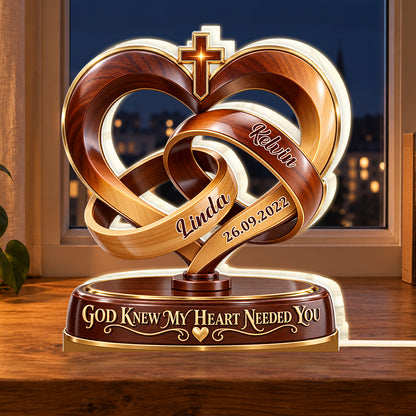 God Knew My Heart Needed You, Gift For Loved One | Personalized Light Box