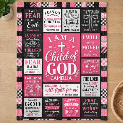 Child Of God, Gift For Daughter | Personalized Fleece Blanket