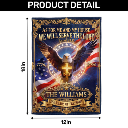 As For Me And My House We Will Serve The Lord - Personalized Garden Flag