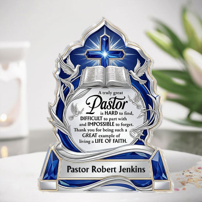 A Truly Great Pastor | Personalized Custom Shaped Acrylic Plaque