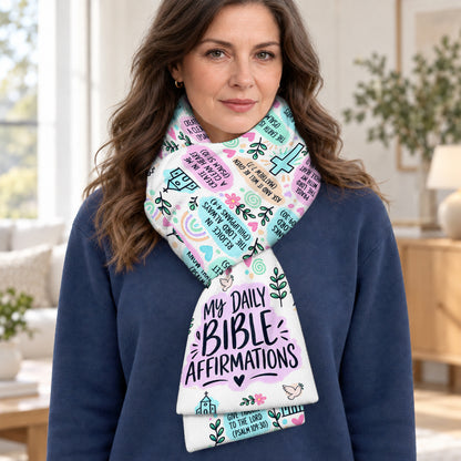 My Daily Bible Affirmations, Gift For Women | Personalized Scarf