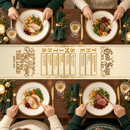 As For Me And My House We Will Serve The Lord, Christian Gifts For Family | Personalized Table Runner