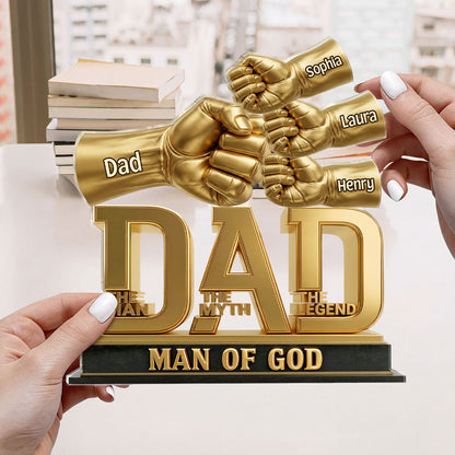 Dad The Man The Myth The Legend | Personalized Custom Shaped Acrylic Plaque