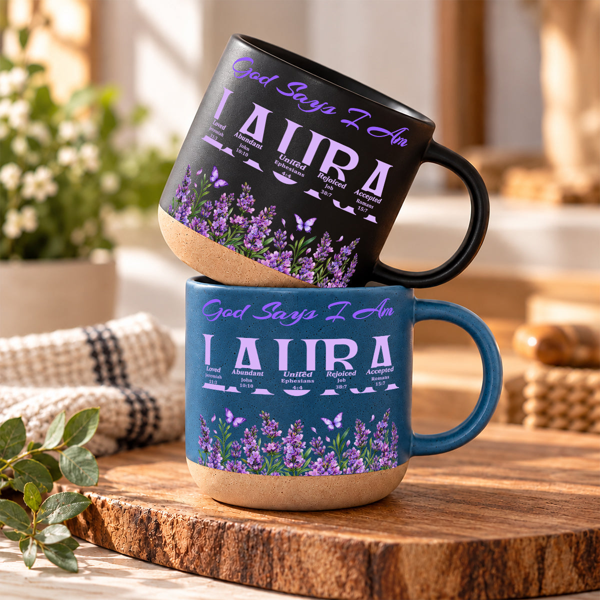 God Says I Am, Gift For Mom | Personalized Pottery Mug