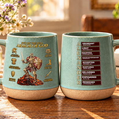 Put On The Full Armor Of God, Gift For Man | Personaliezd 12OZ Conical Coffee Mug