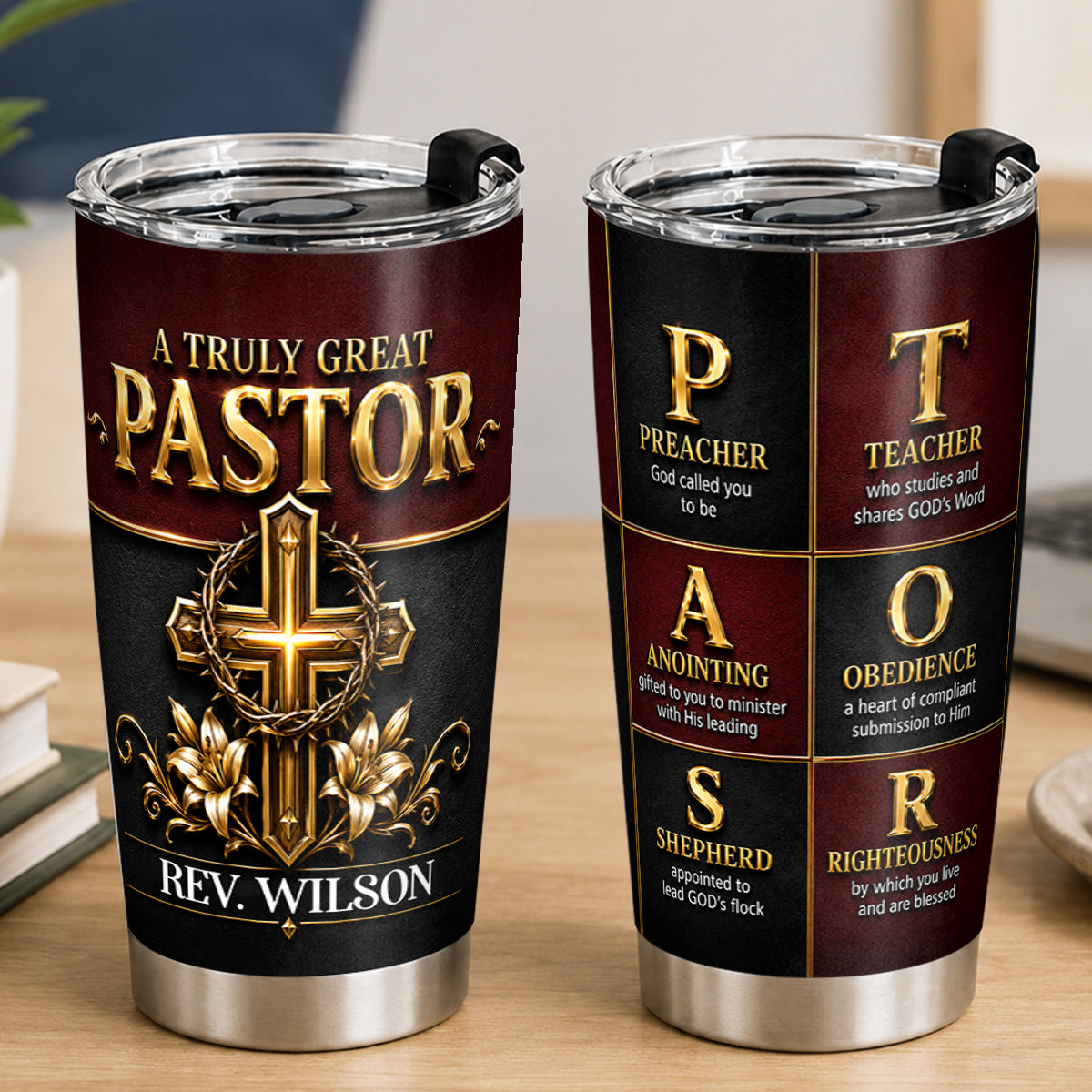A Truly Great Pastor, Gift For Pastor | Personalized Stainless Steel Tumbler
