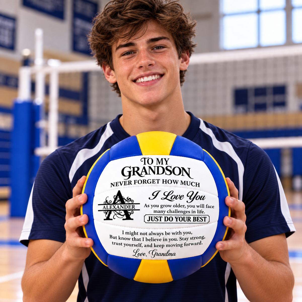 To My Grandkids Never Forget How Much I Love You, Gift For Grandkids | Personalized Volleyball