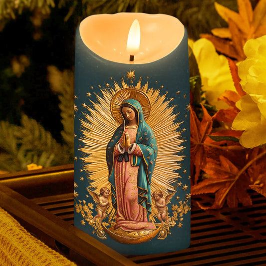 Heavenly Light Of Guadalupe - Flameless LED Candle