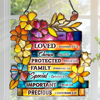 Library Of Blessings I Am Scripture Art - Window Hanging Suncatcher