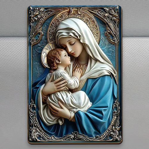 Mary And Jesus - Car Visor Clip